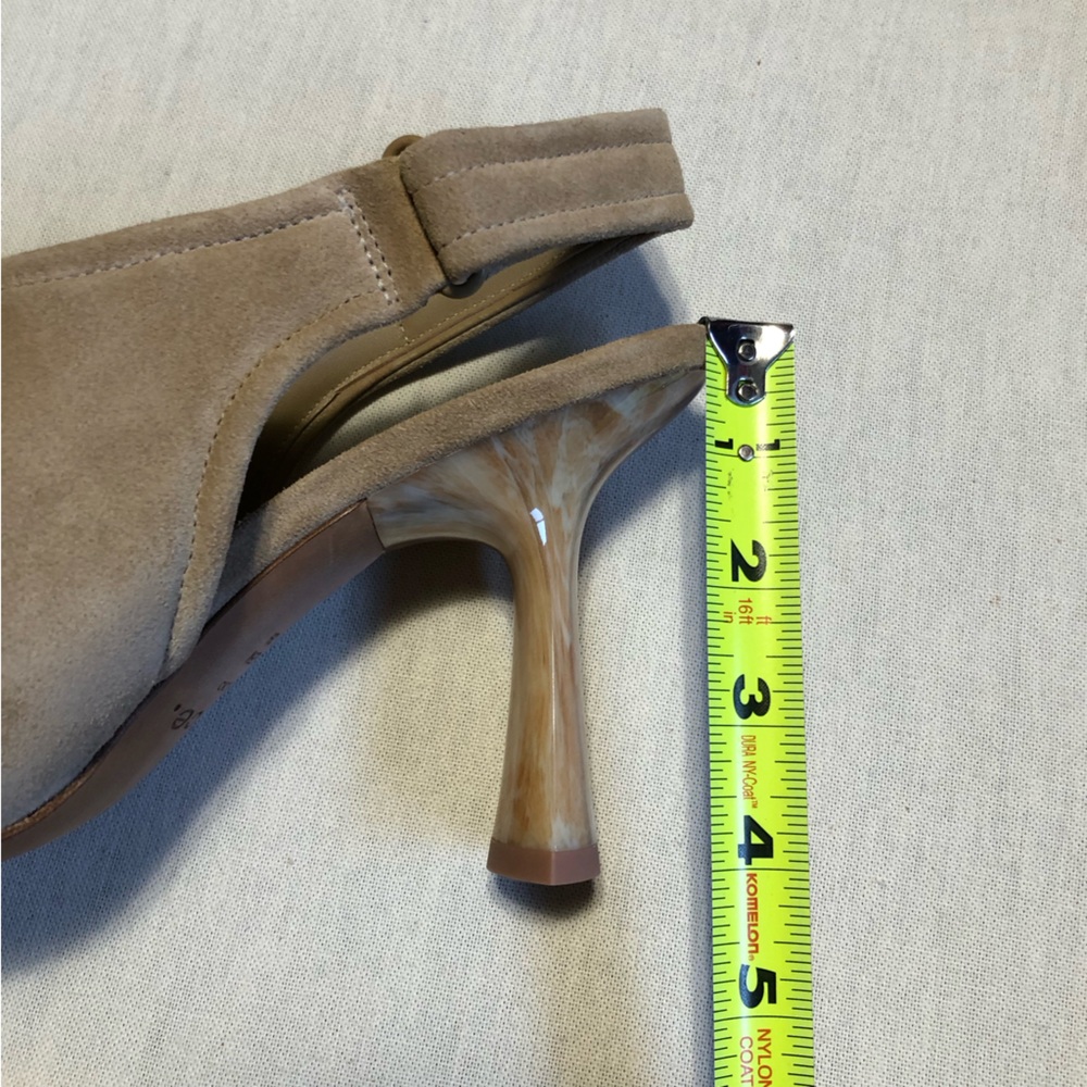 Vince. Square Toe Sling Back Strap Heeled Sandal - Picture 12 of 13